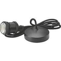 Knightsbridge Vintage 1.8m Pendant Set Light Fitting E27 Smoked Bronze 3 1/2" (476VF)