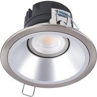 Collingwood H5 1000 Silver Reflector Tilt Fire Rated LED Downlight Brushed Steel 10W 950-1010lm (476YY)