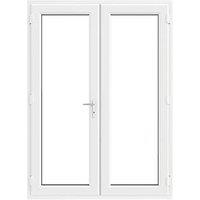Crystal White Double-Glazed uPVC French Door Set 2090mm x 1590mm (477JK)
