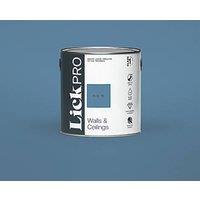 LickPro Max+ 2.5Ltr Blue 05 Matt Emulsion Paint (477JY)