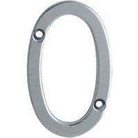 Fab & Fix Door Numeral 0 Polished Chrome 80mm (4784P)