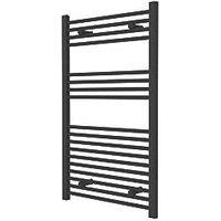 Flomasta 1000mm x 600mm 1760BTU Black Flat Towel Radiator (478TF)