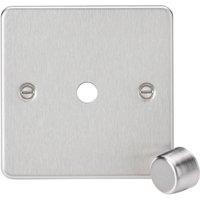 Knightsbridge Flat Plate 1-Gang Modular Dimmer Switch Brushed Chrome (478YA)
