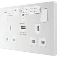 British General Evolve 13A 2-Gang SP Switched Double Socket With WiFi Extender + 2.1A 10.5W 1-Outlet