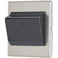 Contactum Lyric 10AX Key Card Switch Brushed Steel with Black Inserts (479RR)