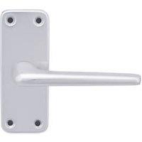 Smith & Locke 2000 Series Fire Rated Latch Door Handle Set Pair Satin Aluminium (4814J)