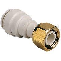 JG Speedfit Plastic Push-Fit Straight Tap Connectors 15mm x 1/2" 5 Pack (48168)