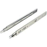 Essentials Zinc-Plated Soft-Close Ball Bearing Drawer Runners 450mm 2 Pack (48173)