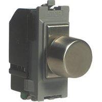 Varilight V-Dim 2-Way Grid Dimmer Switch Brushed Steel with Colour-Matched Inserts (48189)