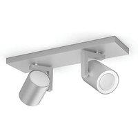 Philips Hue Argenta LED Double Spotlight Aluminium 6W 700lm (481JE)