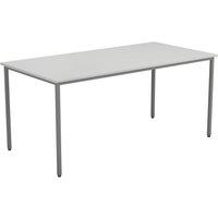 TC Group Rectangular Office Table White/Silver 1800mm x 800mm (481TT)
