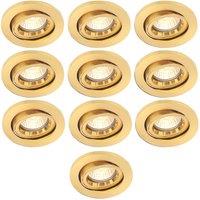 Electralite Yate Adjustable Fire Rated Downlights Brass 10 Pack (481VH)