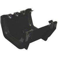 FloPlast uPVC Square Gutter Union Bracket Black 114mm (48252)