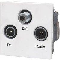 LAP Triplex Modular Multimedia Socket White (48262)
