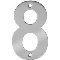 Eclipse Door Numeral 8 Polished Stainless Steel 100mm (482FT)
