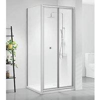 Triton Neo Six Framed Square Bi-Fold Door Shower Enclosure Chrome 760mm x 760mm x 1850mm (482TK)