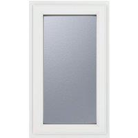 Crystal Left-Hand Opening Obscure Double-Glazed Casement White uPVC Window 610mm x 1115mm (482VH)