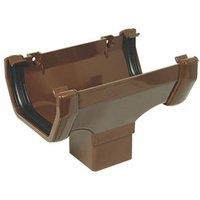 FloPlast uPVC Square Running Outlet Brown 114mm x 65mm (48330)