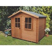 Shire Avesbury 8' x 8' (Nominal) Apex Timber Log Cabin (48355)