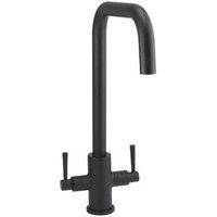 Highlife Bathrooms Don Twin Lever Sink Mixer Matt Black (483HL)