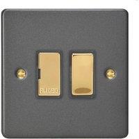 Varilight 13A Switched Fused Spur Graphite Grey with Colour-Matched Inserts (483YT)