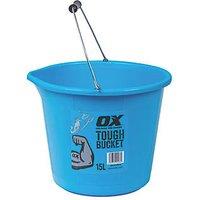 OX Plastic Builders Bucket Blue 15Ltr (484HR)