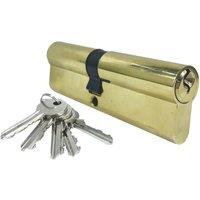 Smith & Locke 6-Pin Double Cylinder Lock 35-50 (85mm) Polished Brass (485TE)