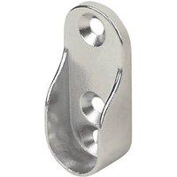 Smith & Locke Oval End Brackets Polished Chrome 30mm 2 Pack (4865V)