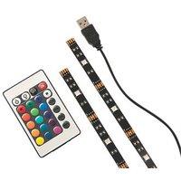 Luceco 0.5m LED USB Strip Light 2.5W 2 Pack (4867T)