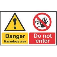 Essentials Danger Hazard Area Do Not Enter Sign 300mm x 500mm (487HL)