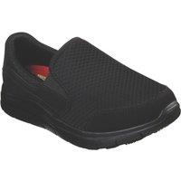 Skechers Cozard Sr Size 7 Womens Black Water-Resistant Slip-On Occupational Work Shoes (487YR)