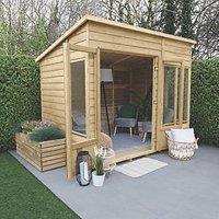 Forest Oakley 8' x 6' (Nominal) Pent Timber Summerhouse with Assembly (488TF)