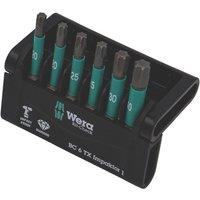 Wera Bit-Check 6 TX Impaktor 1 1/4" Hex Shank TX Bit Set 6 Pieces (489FU)