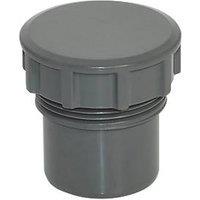 FloPlast Solvent Weld Access Plugs Anthracite Grey 40mm 5 Pack (489KJ)