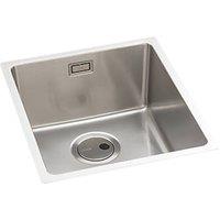 Abode Matrix 1 Bowl Stainless Steel Undermount & Inset Kitchen Sink 380mm x 440mm (489RK)