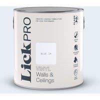 LickPro 2.5Ltr Blue 14 Vinyl Matt Emulsion Paint (489TM)