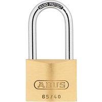 Abus Premium 65 Brass Long Shackle Padlock 40mm (4907T)