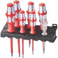 Wera Kraftform Plus 3160 i/7 Rack Mixed VDE Screwdriver Set 7 Pieces (490FP)