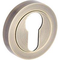 Smith & Locke Euro Escutcheon (Single) Antique Brass 50mm (490HY)