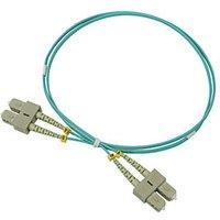 Labgear Duplex Multi Mode Green/Yellow SC- SC OM3 LSZH Fibre Optic Cable 1m (490KM)
