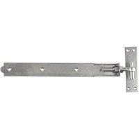 GateMate Polished Silver Straight Adjustable Band & Hooks on Plate 165mm x 18" x 450mm 2 Pack (490YV)