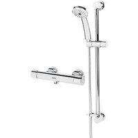 Bristan Arcus Cool Touch Rear-Fed Exposed Chrome Thermostatic Bar Mixer Shower with Adjustable Riser (491JK)