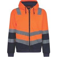 Regatta Pro Hi-Vis Hoodie Orange/Navy 2X Large 53" Chest (491JW)