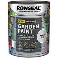 Ronseal 750ml Pewter Grey Matt Garden Paint (491PM)