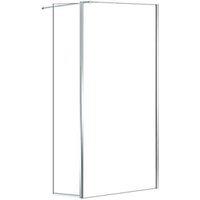 Triton Neo Frameless Showerwall & Swivel Panel Chrome 1200mm x 2015mm (491TK)