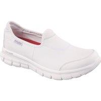 Skechers Sure Track Size 2 Womens White Slip-On Occupational Work Shoes (491YR)