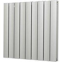 Venus 600mm x 625mm 2705BTU Matt Chrome Horizontal Designer Radiator (4929F)