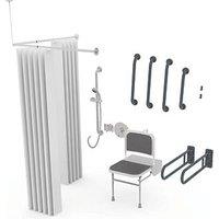 Nymas Doc M Concealed Valve Shower Pack Dark Grey 17 Piece Set (492GX)