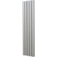 Venus 1500mm x 345mm 3087BTU Matt Chrome Vertical Designer Radiator (4930F)