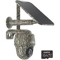 Reolink Keen Ranger PT K2K4GPTSM64-UK Solar-Powered Black & Green Wireless 2K Indoor & Outdoor Dome 4G Pan & Tilt Trail Camera (493RC)